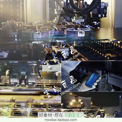 电子科技生产车间工业制造工厂机械自动设备科研高清实拍视频素材